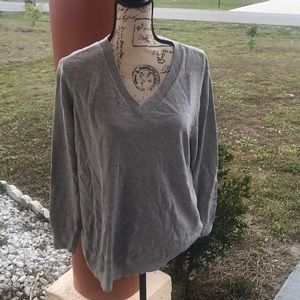 Worthington Gray v neck sweater